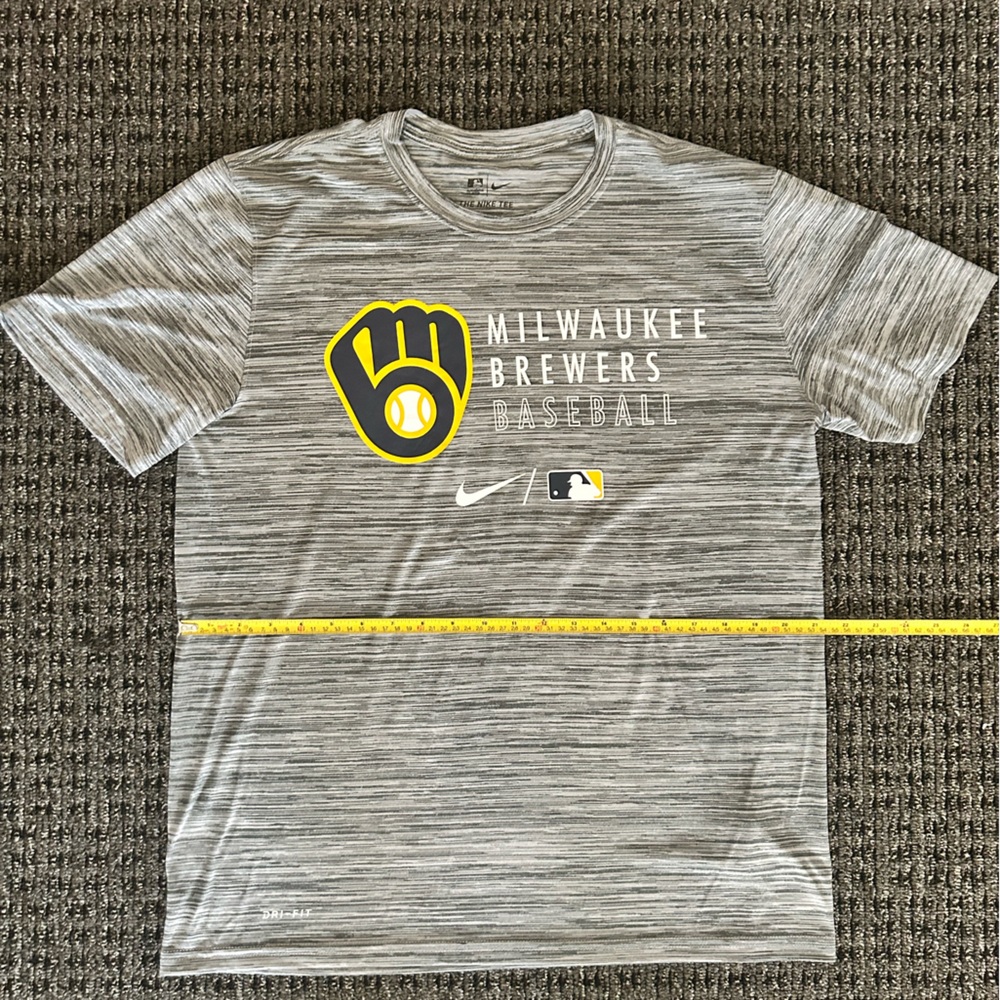 Nike Dri-FIT Velocity Practice (MLB Milwaukee Brewers) | Mens Size L - Picture 9 of 9